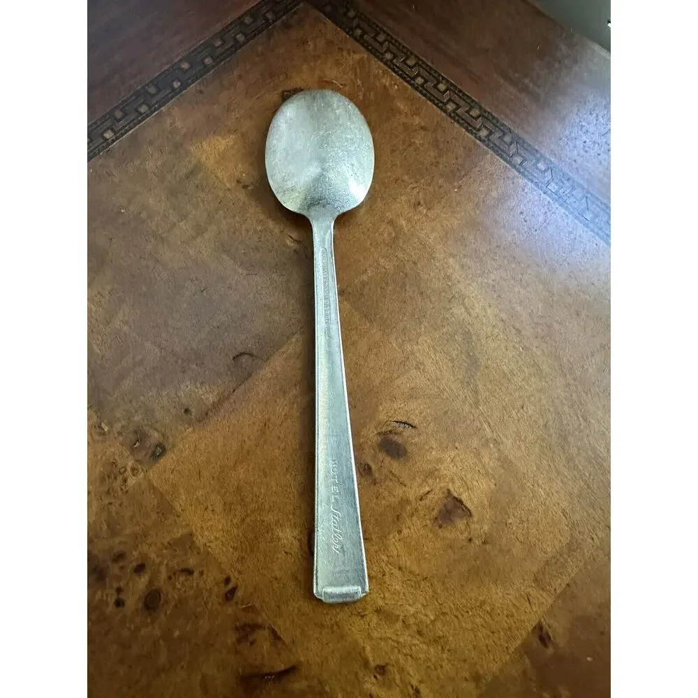 Vintage International Silver Co. HOTEL STATLER Demitasse Souvenir Spoon